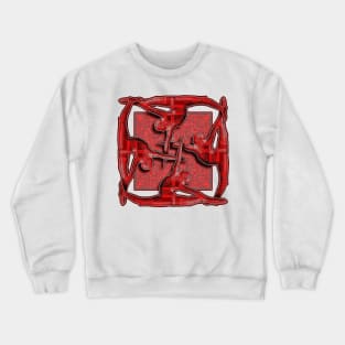 Red Yoga Poses Crewneck Sweatshirt